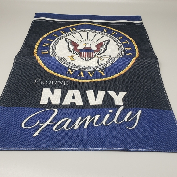 Navy Proudly Family Garden Flag - Picture 3 of 8